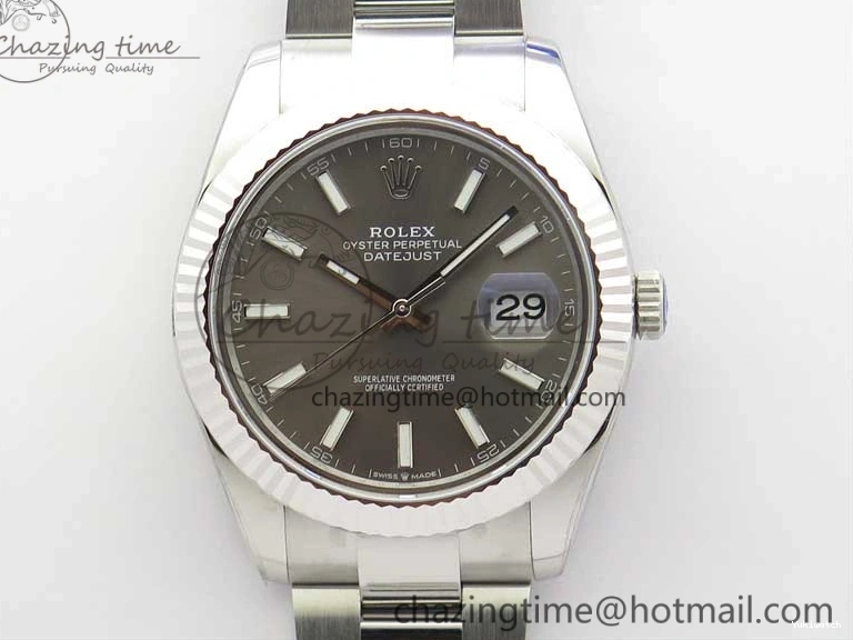 41 DateJust on Bracelet 1:1 Gray ARF Dial Steel A2824 126334 New Oyster Edition Best 904L V3 0423